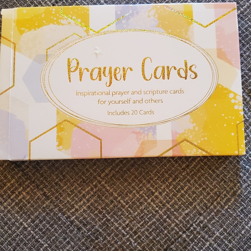 Crown Prayer Cards - Yellow and Gold